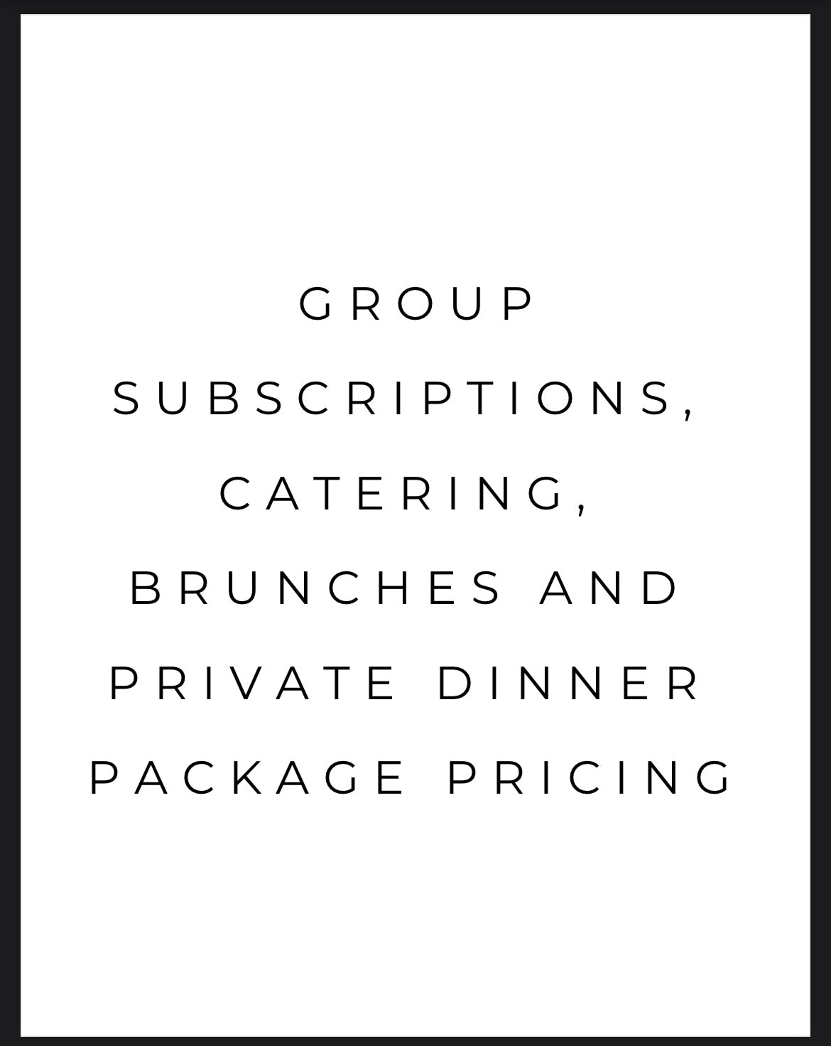 Group and Corporate Packages